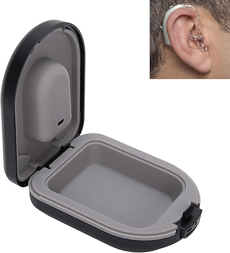 Miniatura 9 de Estuche para audífonos detrás de la oreja, resistente al agua, caja de almacenamiento resistente a las caídas, caja protectora portátil para guardar