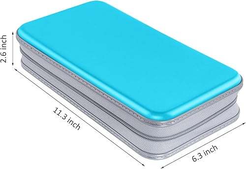 Miniatura 6 de Estuche para CD, Siveit Soporte para Estuche de DVD Capacidad de 96 de Plástico Duro CD DVD Estuches de Discos Carpeta Billetera de Almacenamiento