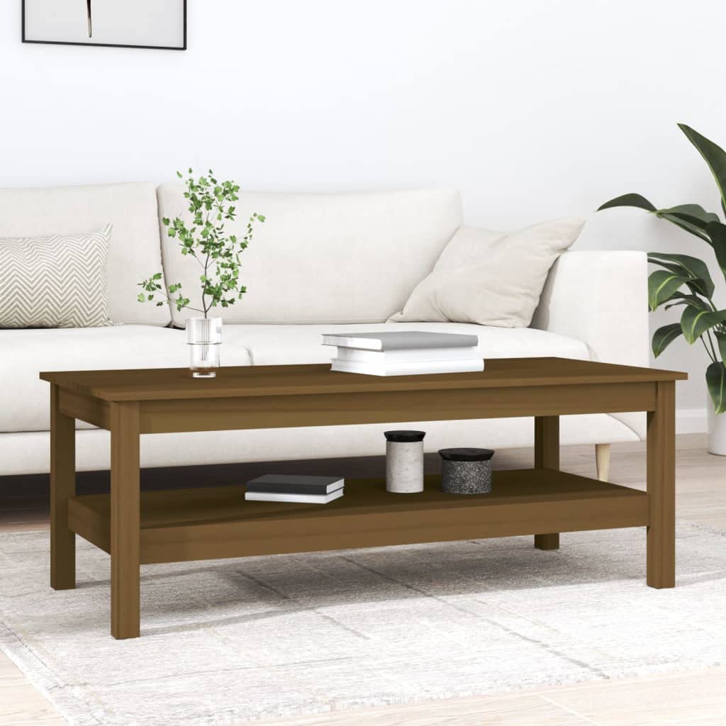 Furniture-Sets-Coffee Table Honey Brown 110x50x40 cm Solid Wood
