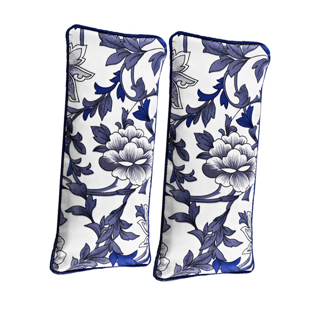 HEAVENGLOW 2 Pieces Yoga Eye Pillow Soft Lavender Flax Seed Filled Silk Stress Relief