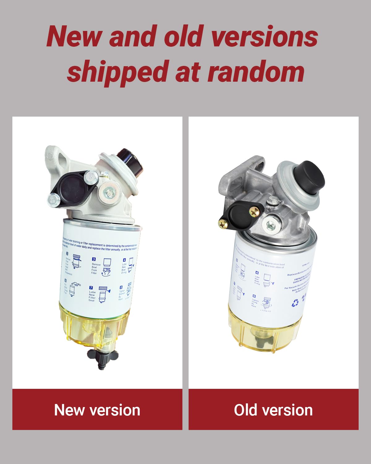 OUKENS Filtro de combustible diesel, juego completo separador de agua para filtro de combustible marítimo S3213 piezas para motores fuera de borda de barcos