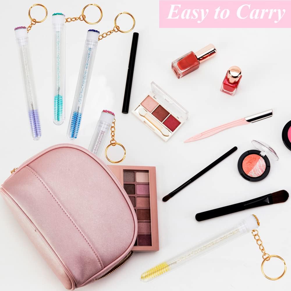 48 Pieces Disposable Mascara Wands Set, Include Disposable Crystal Lash