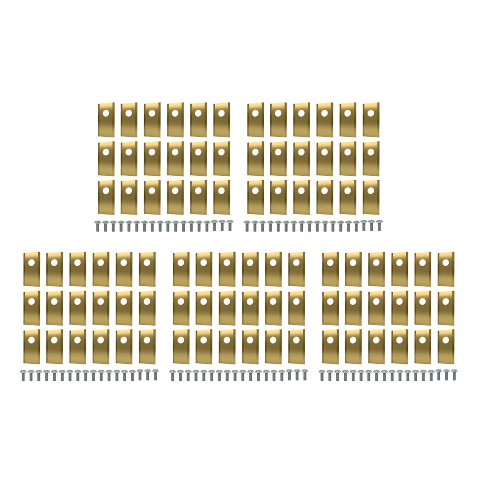 18/36/54/90 Piezas De Repuesto De Cuchillas for Cortacésped Compatibles Con Cortacésped Robótico Worx Landroid Juego De Tornillos De Cuchilla Cortadora De Acero Inoxidable(90PCS Gold)