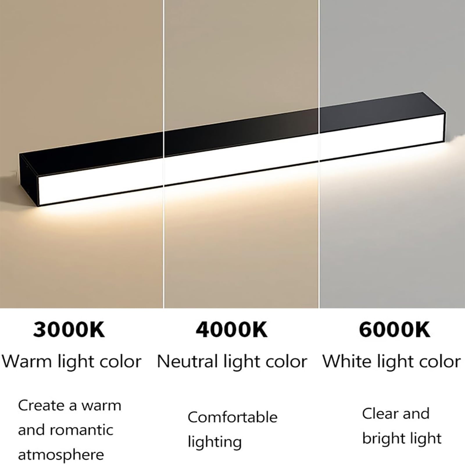 Lampada da Soffitto LED Lineare Semi Incasso Luce da Plafoniere Minimalista Iluminazioni da Plafoniera Moderna Lampadari Striscia Lunga per Soggiorno Camera da Letto (Luce Calda 3000K,150CM)