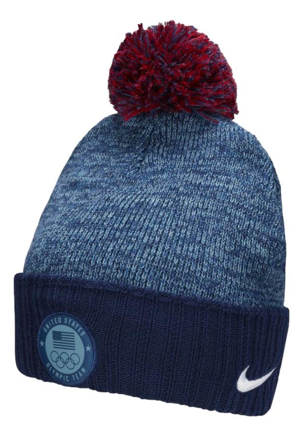 Bonnet Nike Team USA en tricot pour l'hiver : style Blue Void unisexe