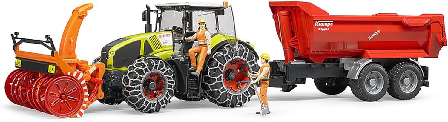 Bruder Claas Axion 950 with Snow Chains & Snow Blower