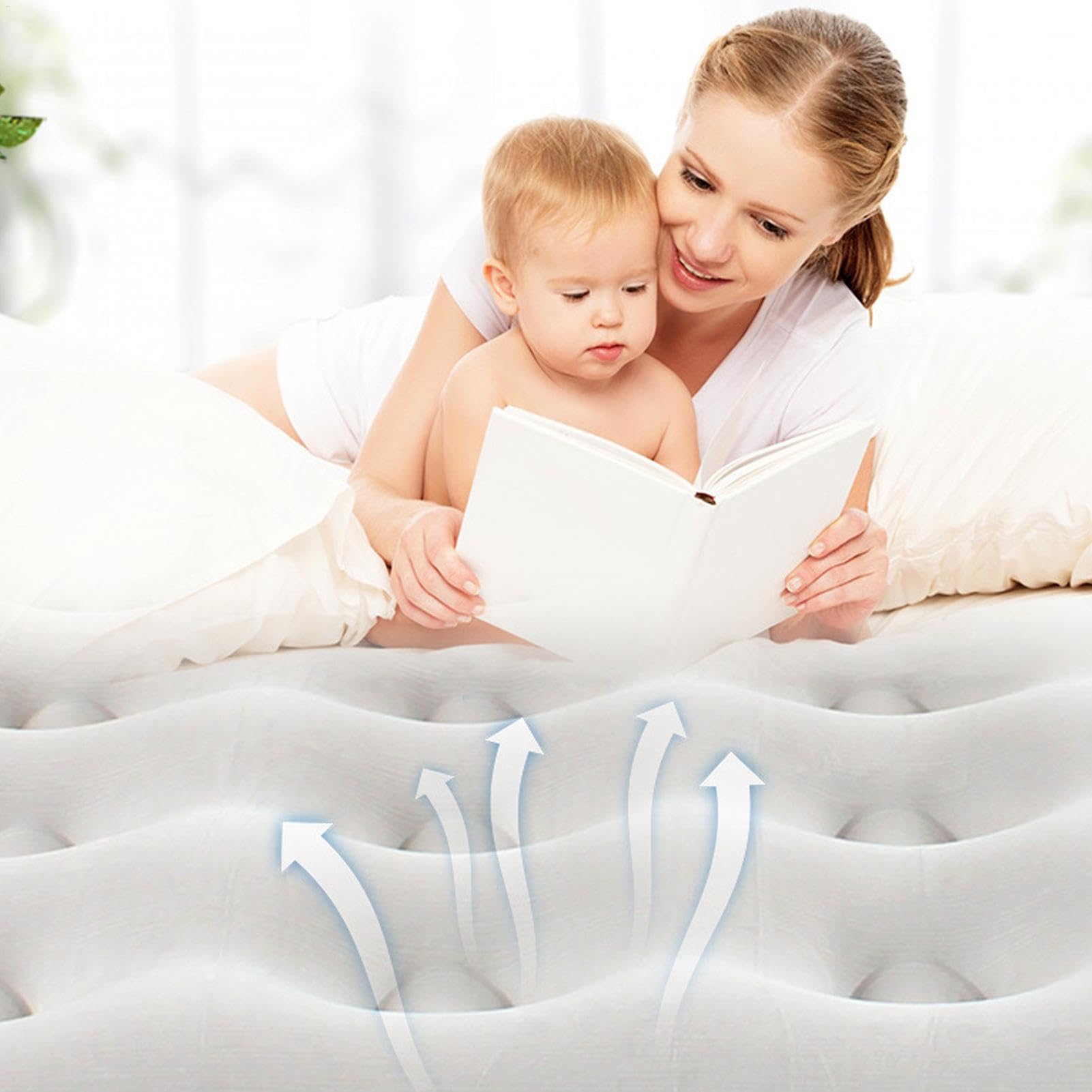 Colchón Inflable Cama Hinchable Impermeable con Bomba Integrada
