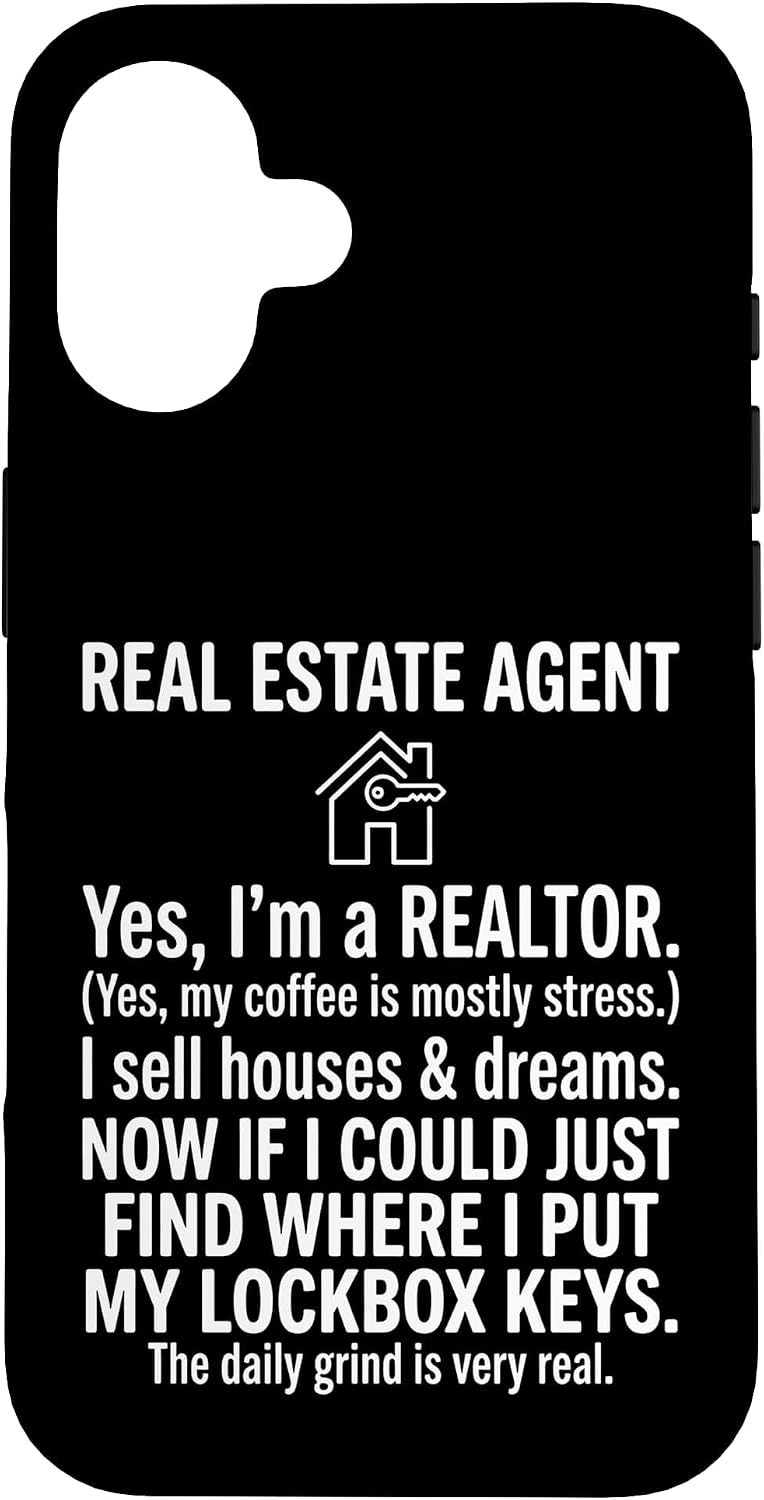 Humorous Real Estate Agent Realtor Quote Lockbox Keys Case for iPhone 16
