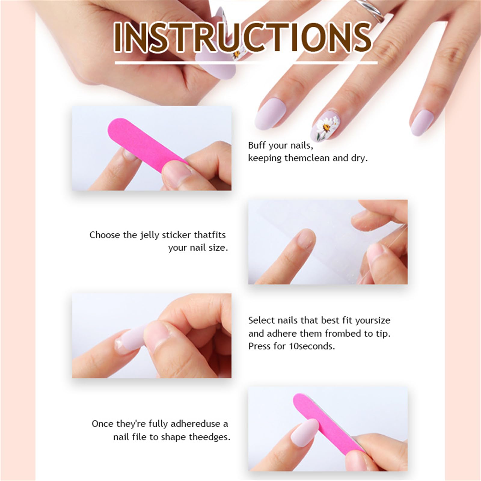 24 unghie artificiali corte a mandorla lucida a forma di cuore, con punta francese, accessori per manicure per ogni occasione