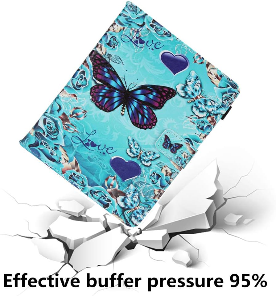 Galaxy Tab A 10.1 Case 2016 Old Model, T580 Case(Not fit T500 2020)，JZCreater Folio Stand Wallet Case, Auto Sleep/Wake Cover for Galaxy Tab A 10.1" SM-T580/ T585, Butterfly