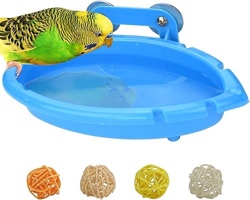Mygeromon Bird Bath for Cage-Small Tub Bowl for Hang — main product photo from Amazon listing (ASIN B08Z7GSX25)