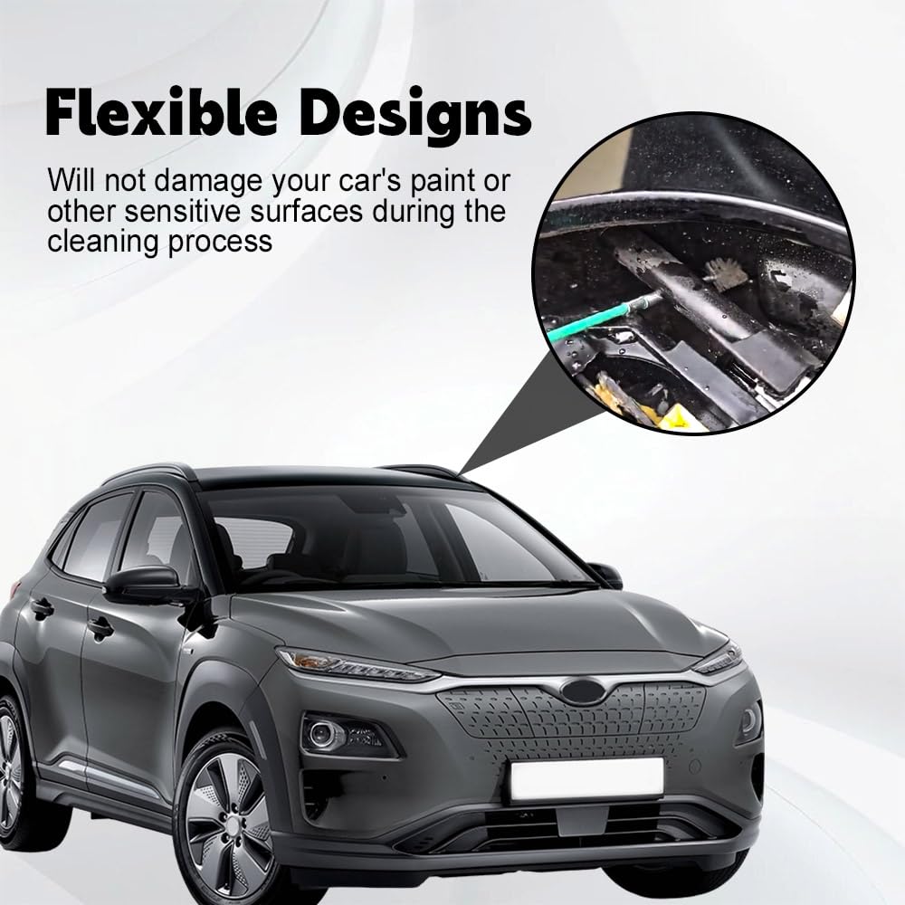 Herramienta de limpieza de drenaje de techo corredizo automático, equipo de lavado de automóviles, cepillo de drenaje flexible de 78 pulgadas para coche, cepillo de limpieza de tubos,