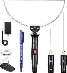 GOCHANGE Cortador de espuma elétrico 3 em 1, ferramenta de corte de isopor de 100-240 V/18 W, espuma com adaptador eletrônico para pequenos projetos de corte, artesanato DIY, escultura em espuma