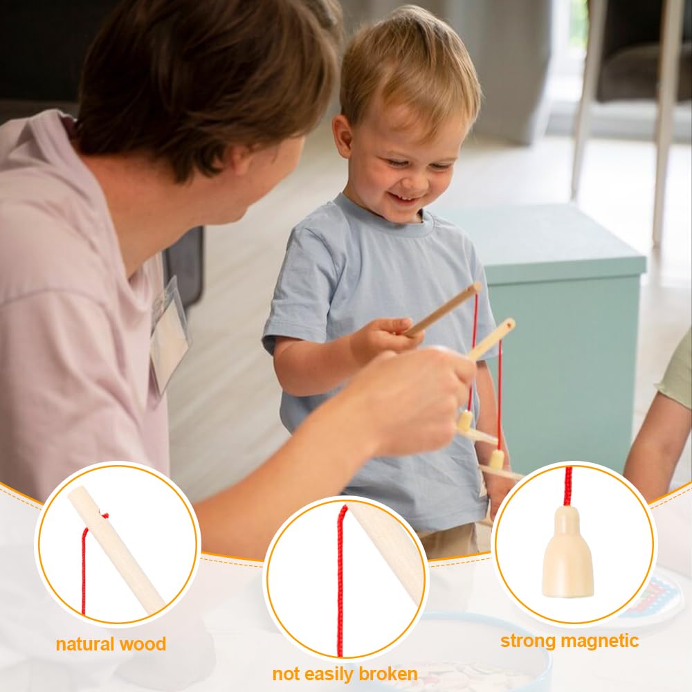 10er Set Magnet-Angelruten - Spielzeug Für Kinder Mit Bunten Fischen