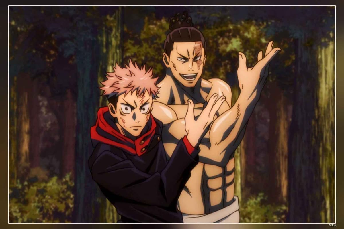 POSTERDADDY Jujutsu Kaisen Yuji Itadori Anima Tactics Fighting Anime Boys Poster Reprint Matte Finish Paper Unframed 12 x18 Inch (Multicolor) - 9352