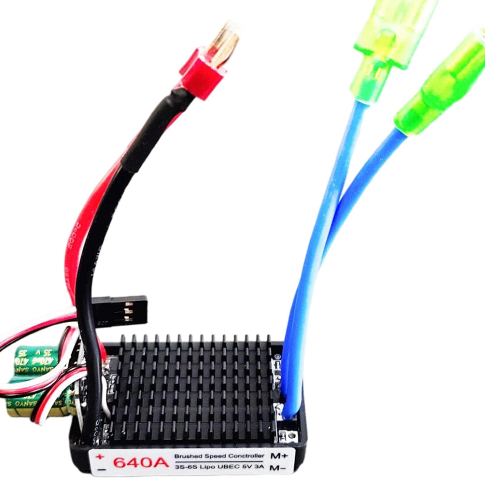 F Fityle RC Boat 12V-24V regolatore di velocità elettronico Motore Spazzolato 640A ESC - Spina T