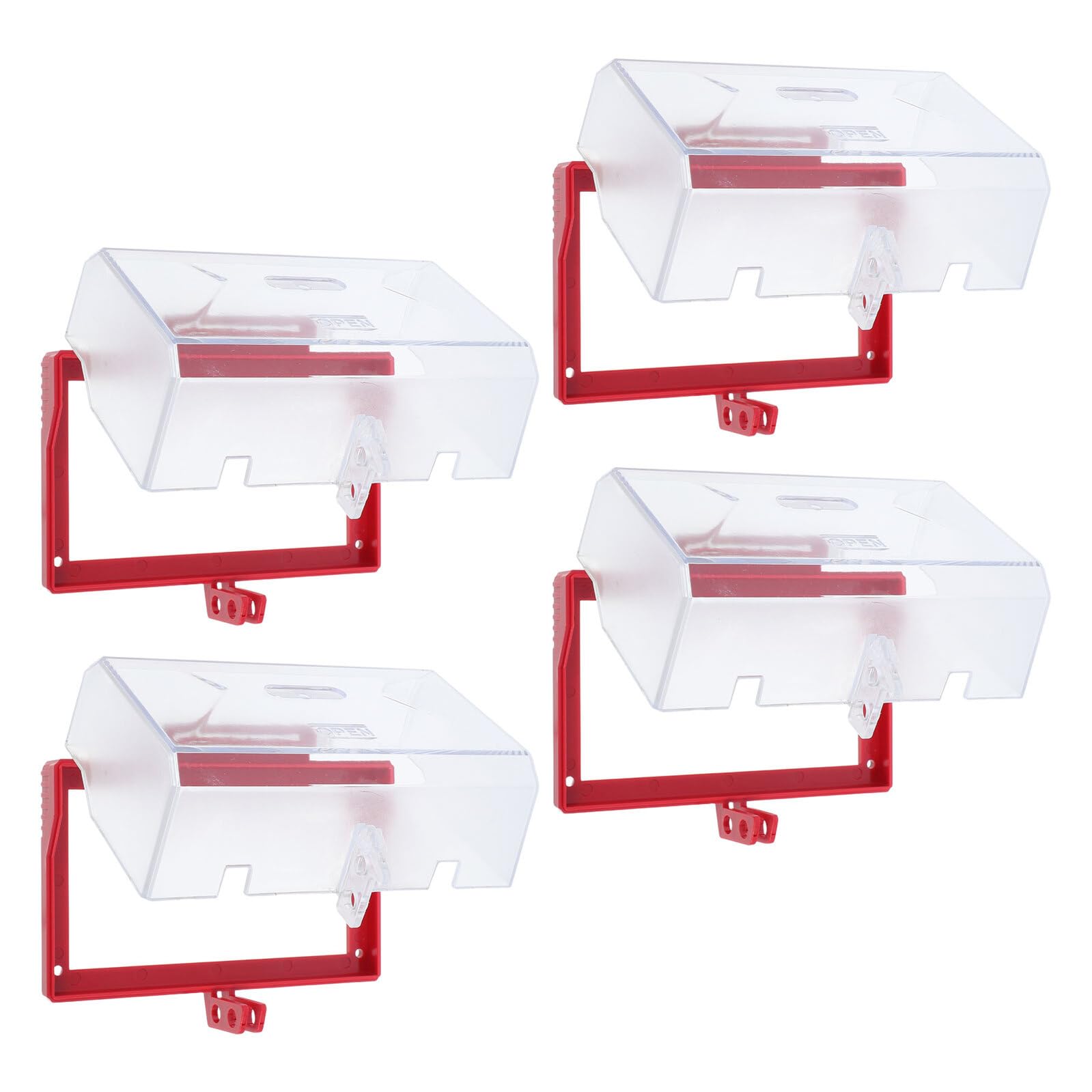 Healeved 4 Stück Steckdosenabdeckung aus Schlagfestem Material Transparente Steckdosenverriegelung mit Kindersicherung für Innen und Außenbereich Elektrobox für Wandschalter