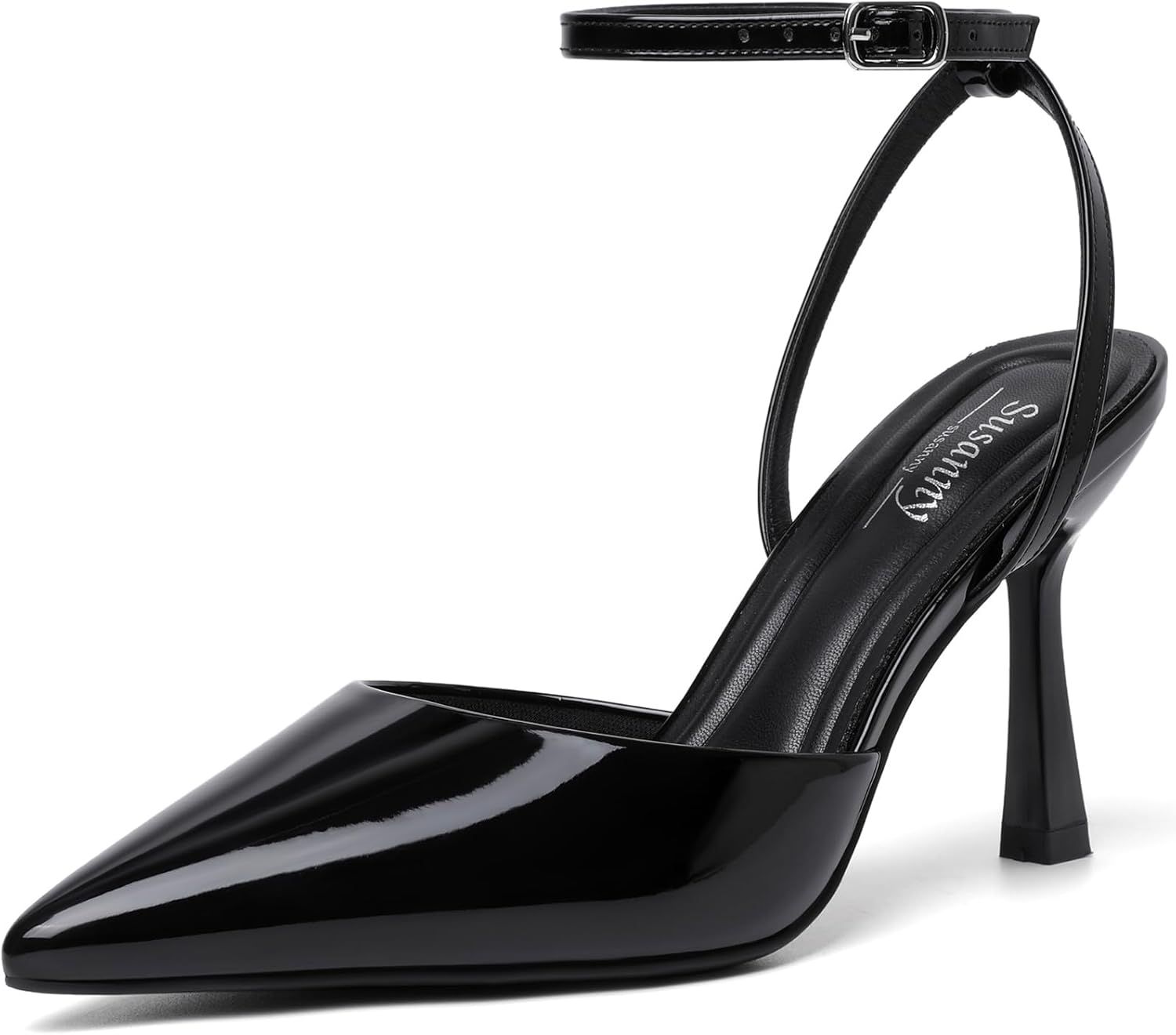 Susanny Heels for Women Stiletto Closed Pointed Toe Backless Dress Shoes High Heels Sexy Kitten Pumps Wedding Guest Party Dance Prom Dressy Comfort Shoes