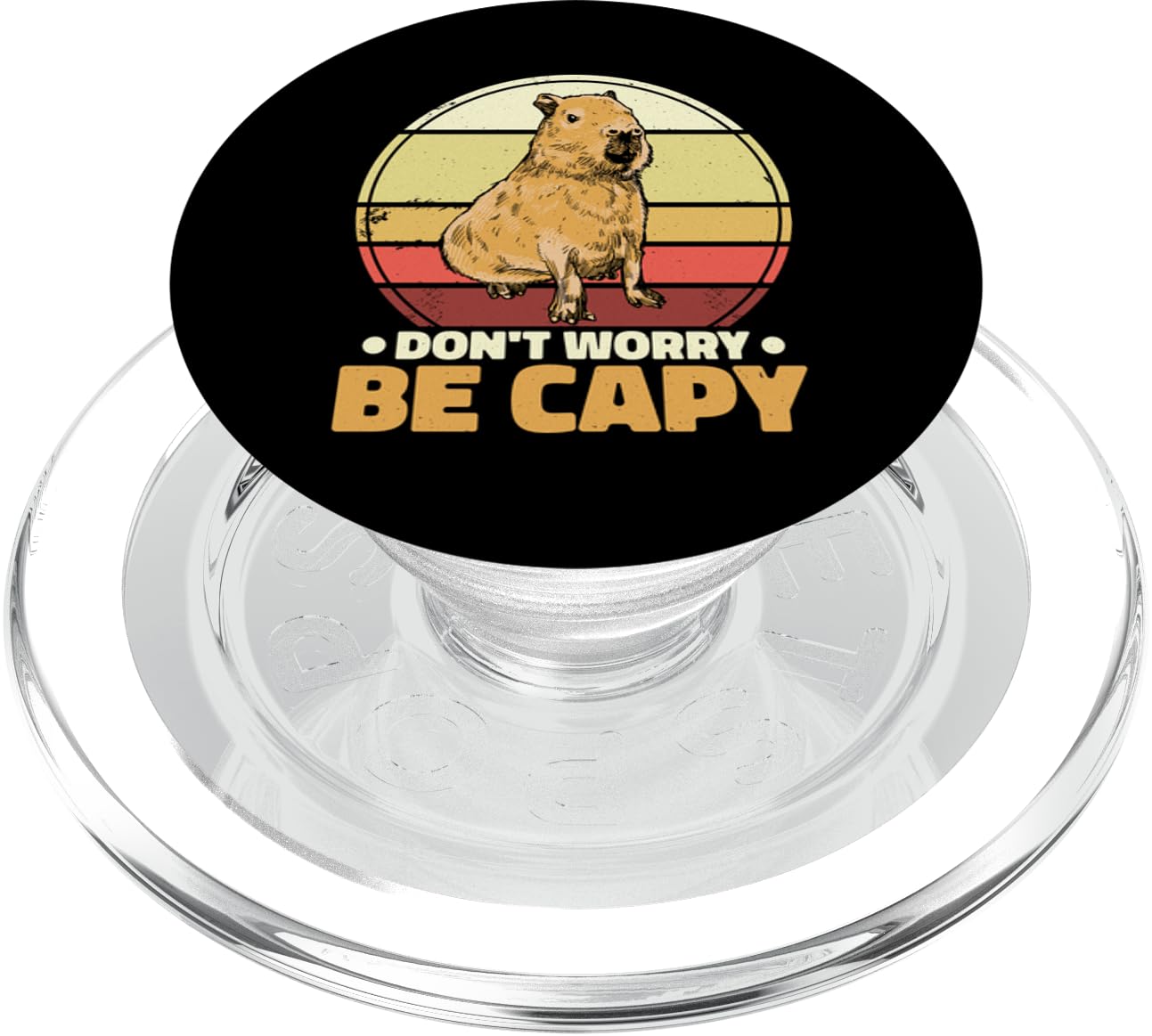 Don't Worry Be Capy Capybara PopSockets PopGrip for MagSafe