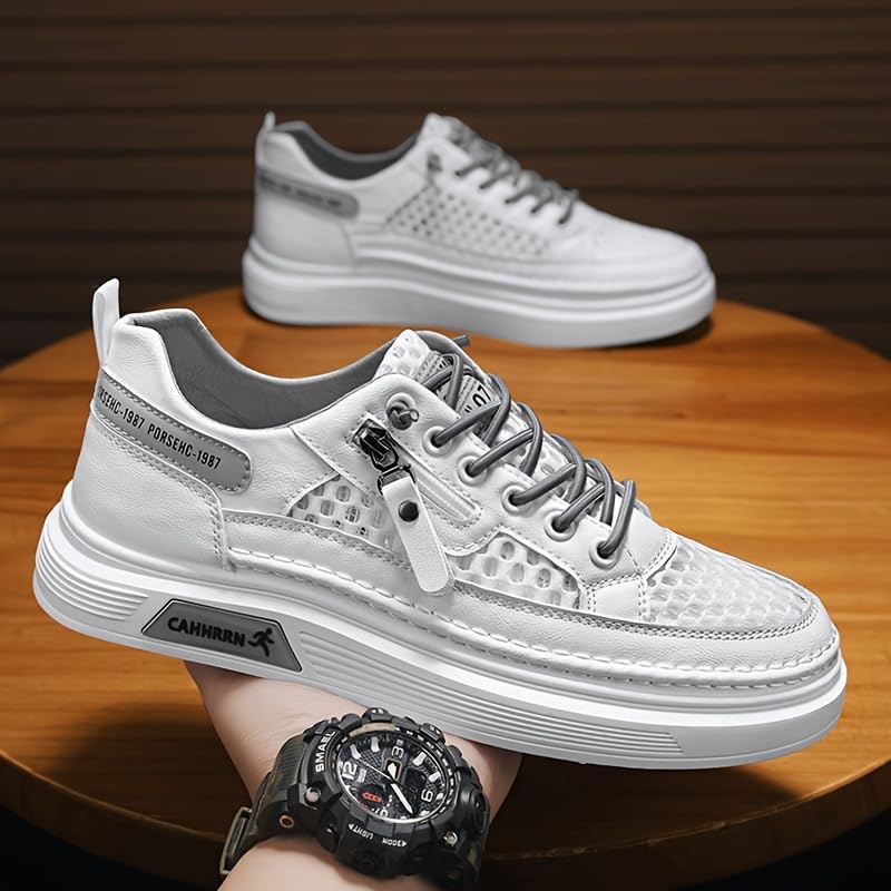 Men's Breathable Casual Sneakers - Trendy Summer Shoes Comfortable Low-Top Design for Casual Attire, Parties, and Street Style4