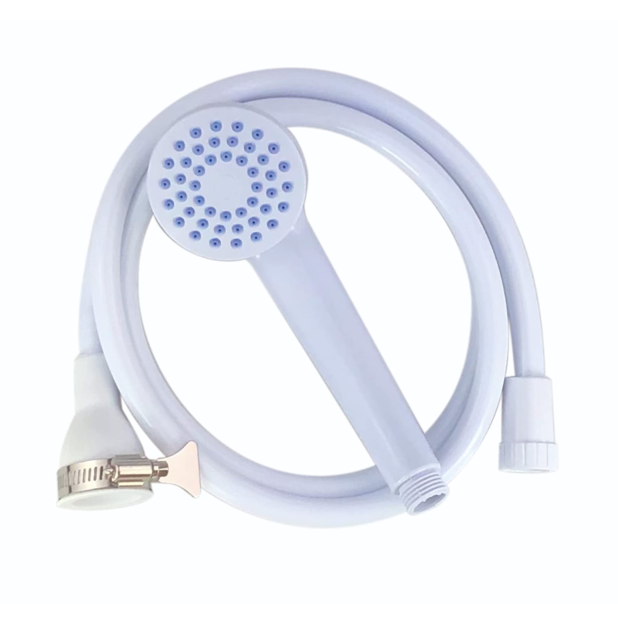 Blue Canyon Solo Plus Shower Spray - White - 1.2m Hose - Clamp Fitting