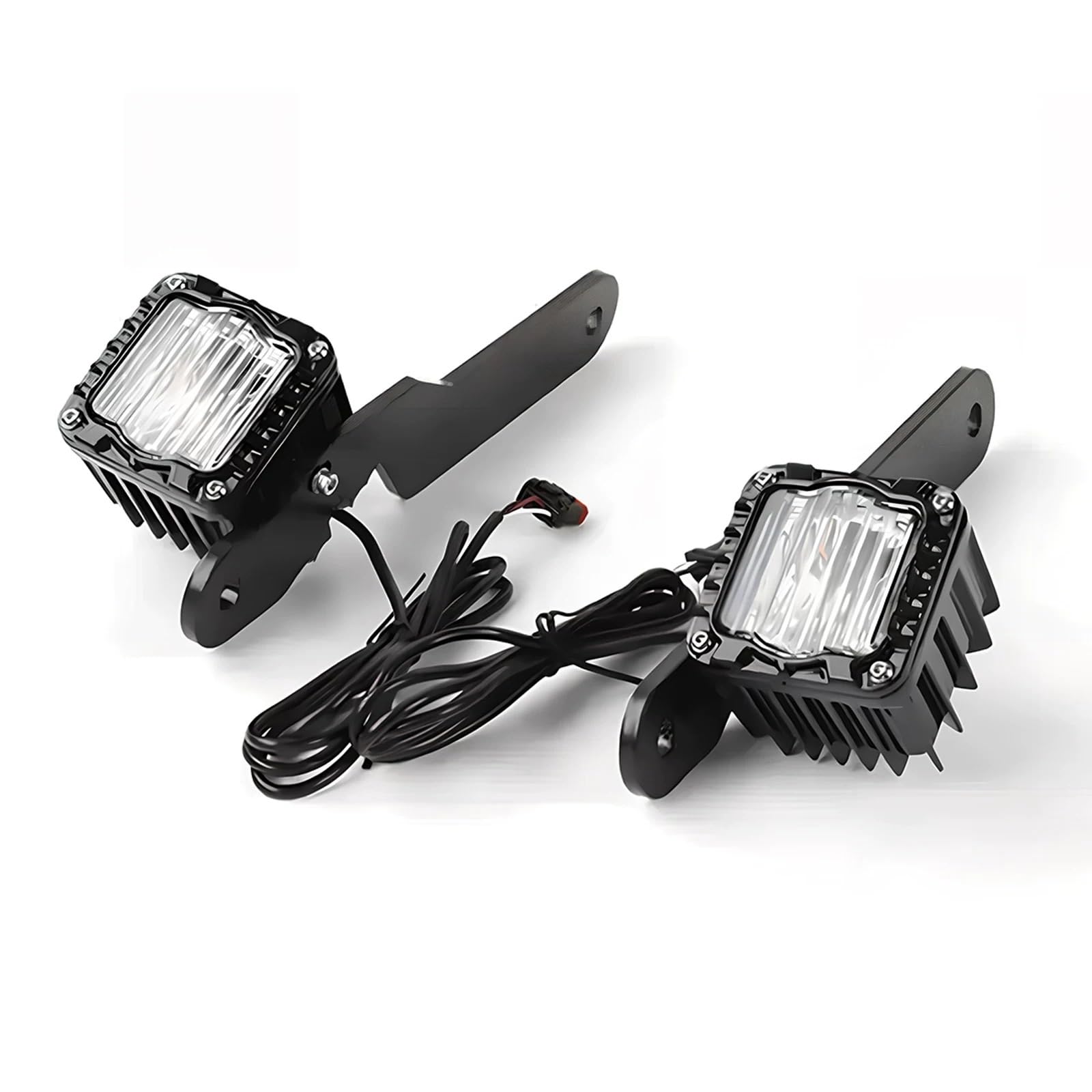 2 Piezas Auxiliar cicleta Impermeable Auxiliar con Soporte Resistente Luz Exploradora para Carretera, Blanco