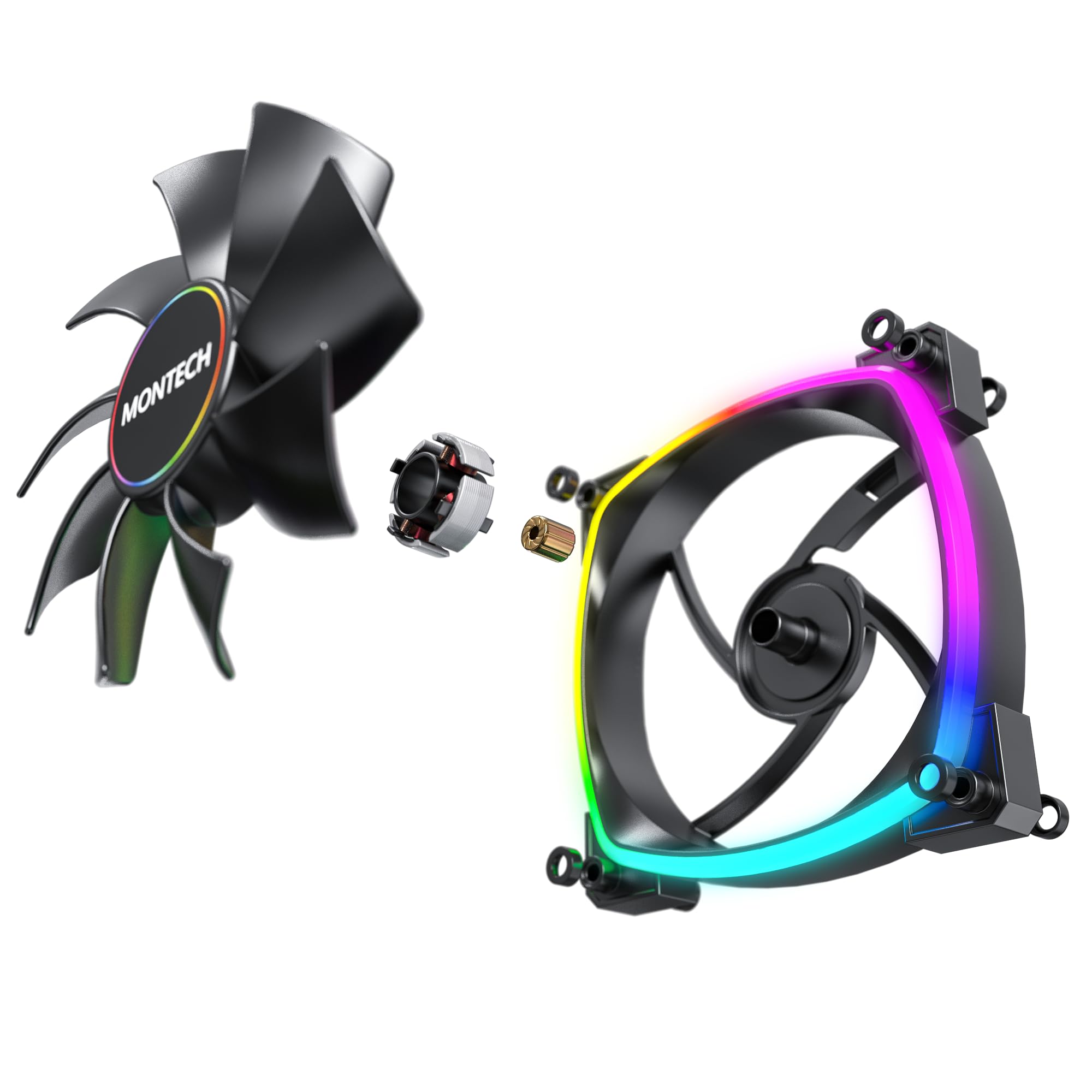 MONTECH PC ケースファン7枚セット　RX140 AX140 MONTECH PC ケースファン7枚セット RX140 AX140