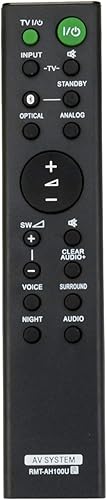 Nuevo RMT-AH100U RMTAH100U Control remoto compatible con sistema de altavoces de barra de sonido Sony HT-CT180 SA-CT180 SA-WCT180 HTCT180 SACT180