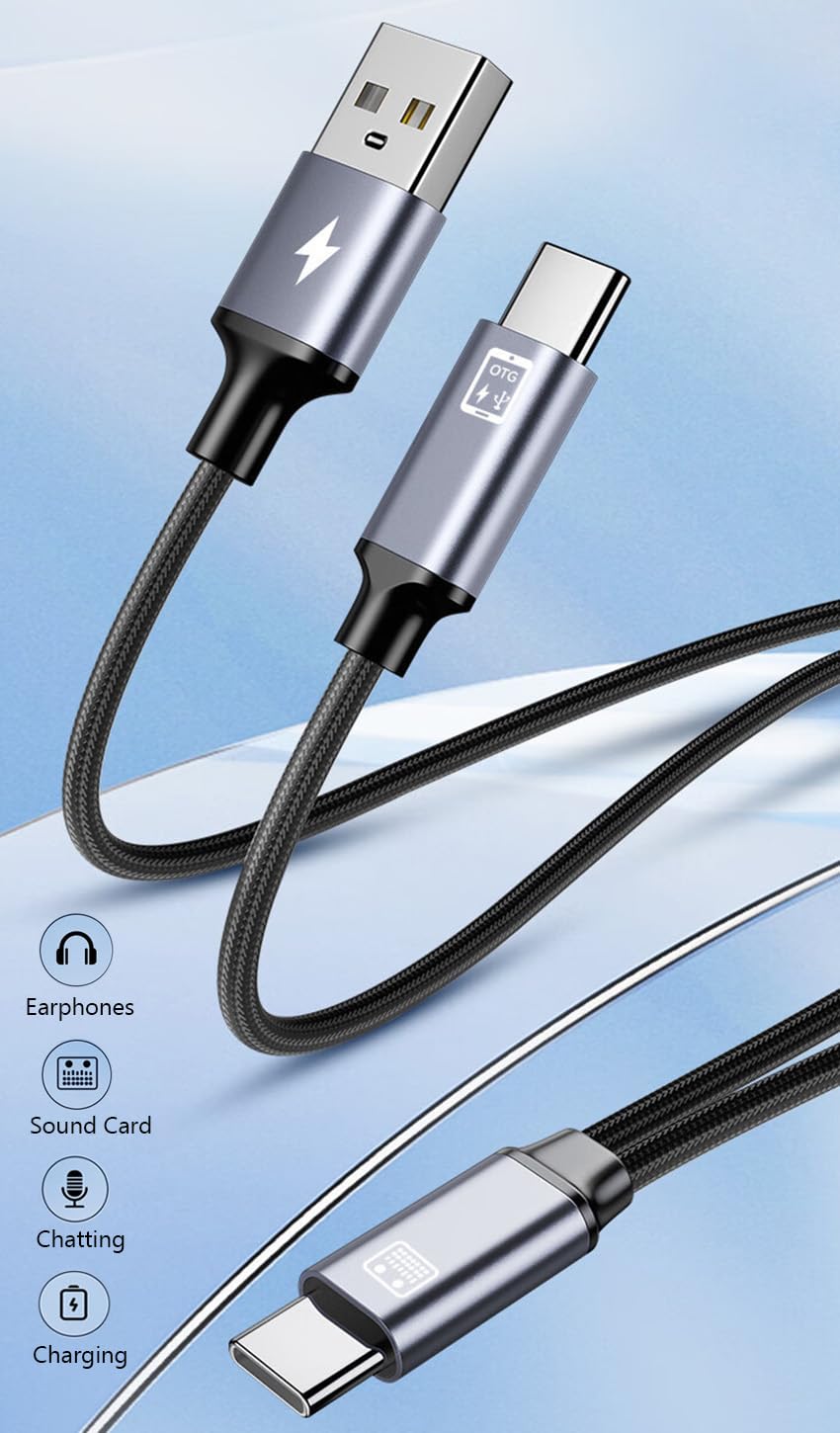 Amazon.com: Znoogrn USB C OTG Cable with Power, 2 in 1 USB-C