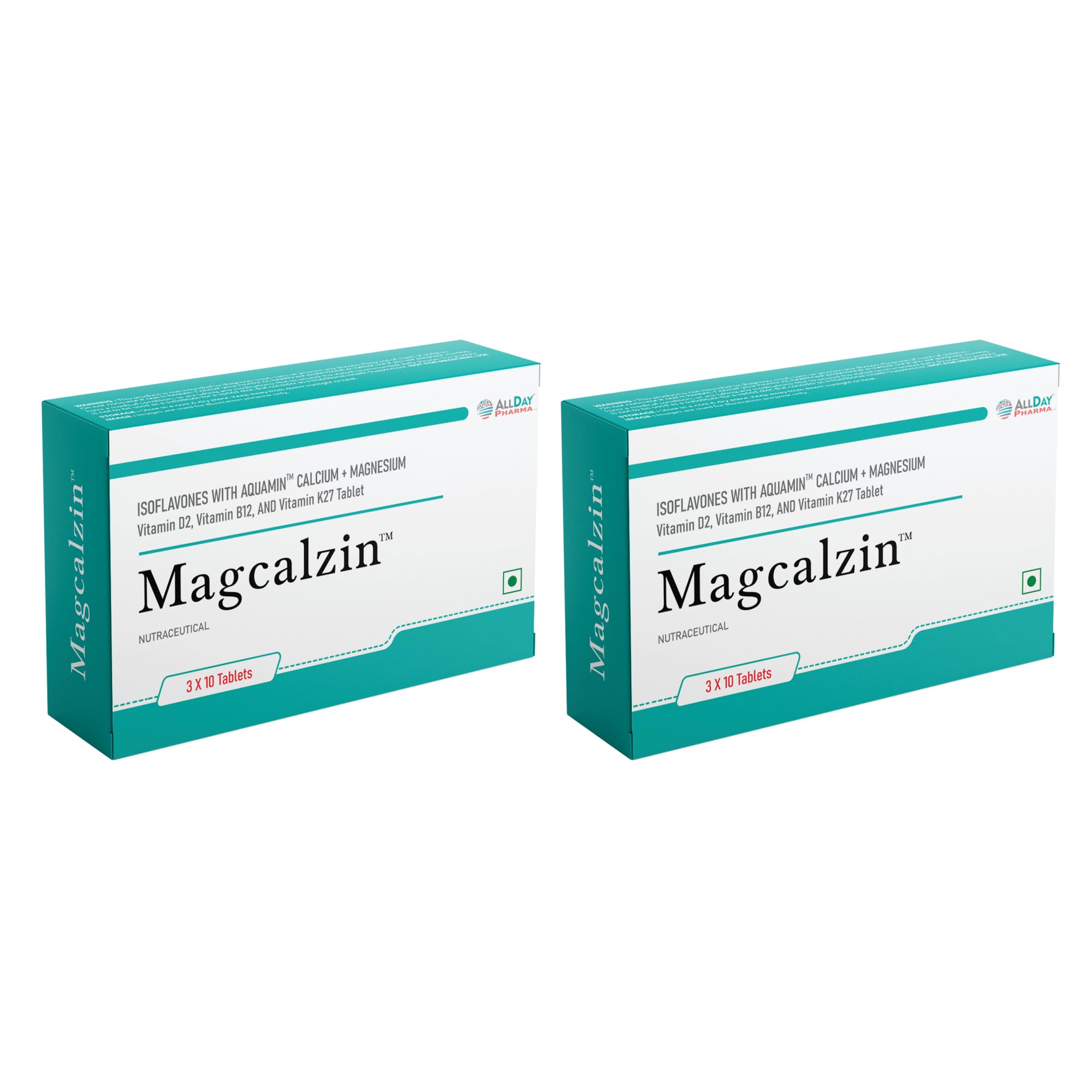 ALLDAY PHARMA Magcalzin Tablets | Multivitamins | Dietary (30 Tablets-Pack of 2) with Mineral and Vitamins Help in Bone health, Muscle Health, Heart Health | for Men & Women (B0D2TY5YZR) Amazon Price History, Amazon Price Tracker