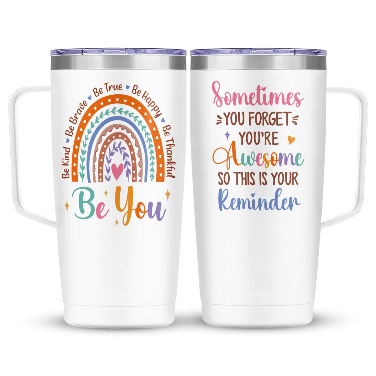 Youre Awesome Gifts for Women Inspirational Cups Tumbler with Handle 20oz Stainless Steel Tumblers Coffee Travel Mug Gift for Women Coworker Friend