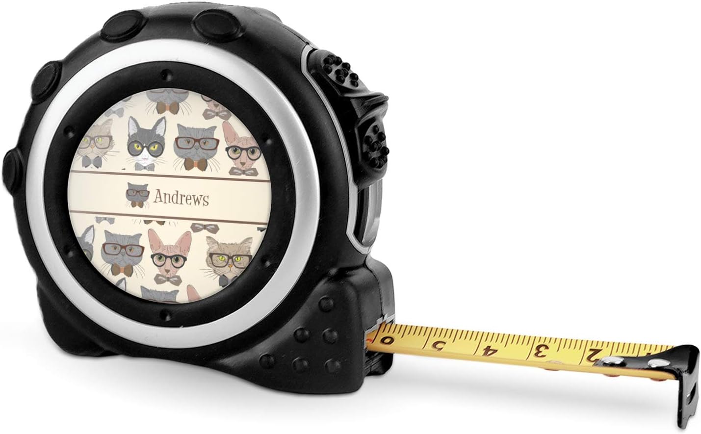 Personalized Hipster Cats Tape Measure - 16 Ft