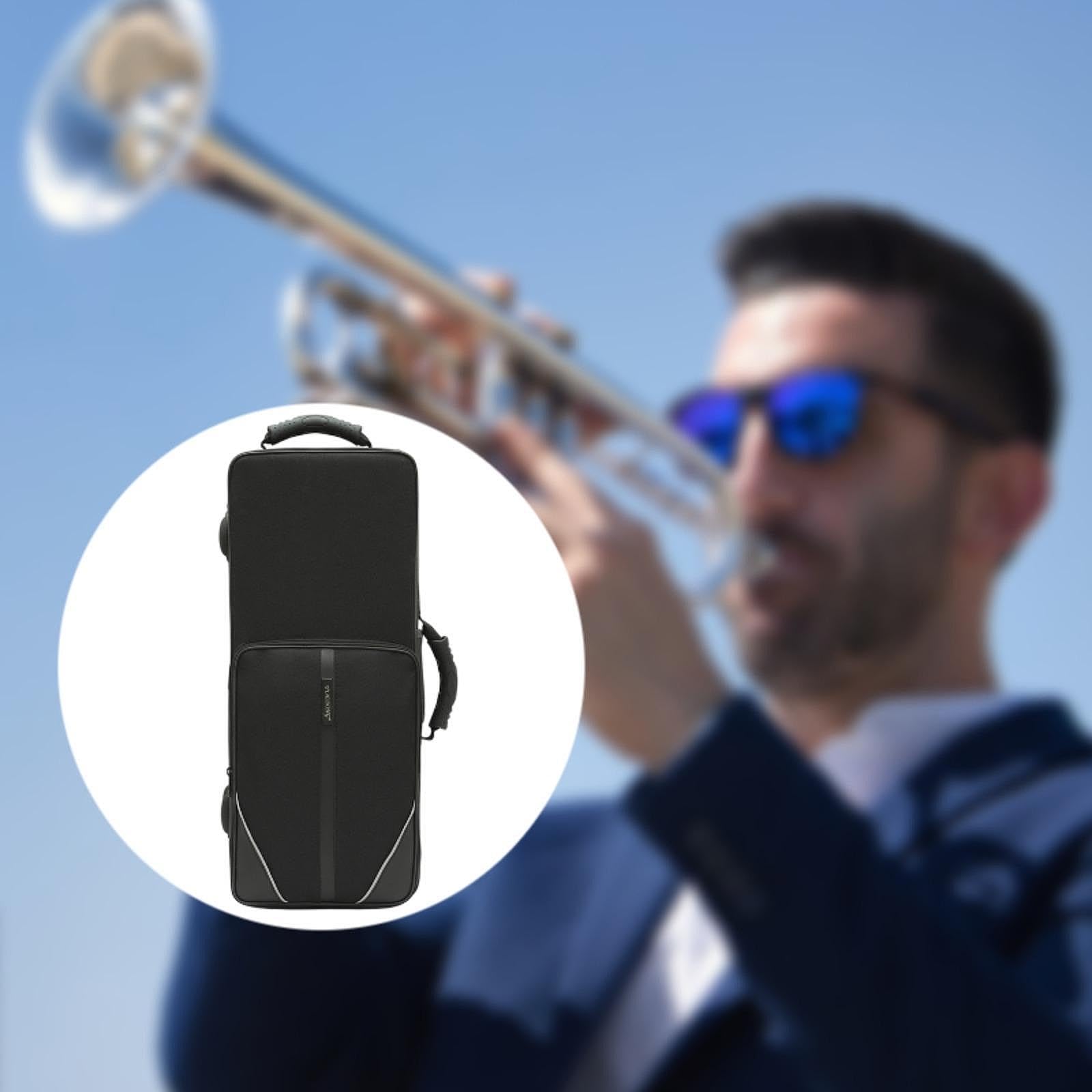 Generic Custodia per Tromba in Ottone Si Bemolle con Maniglia per Il Trasporto, Zaino Portatile