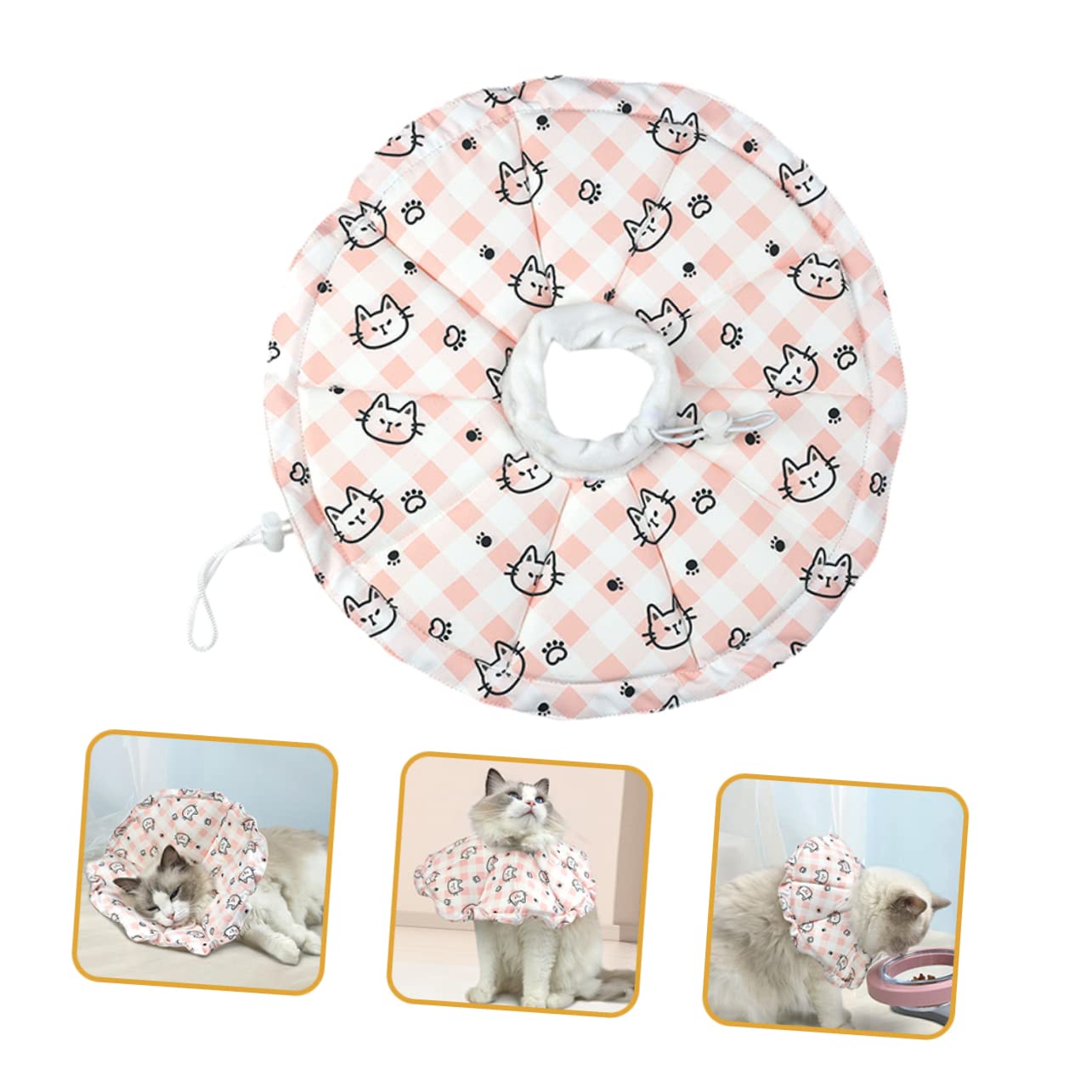 Yardwe Collar Ajustable para Lamer Gatos 2 Unidades Cómodo para El Cuello De Tu Mascota.