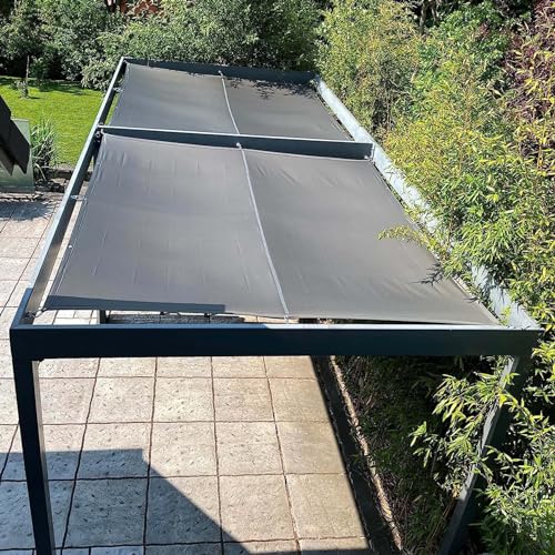 Toldo gris oscuro 4,5x9m impermeable y resistente para jardin 3