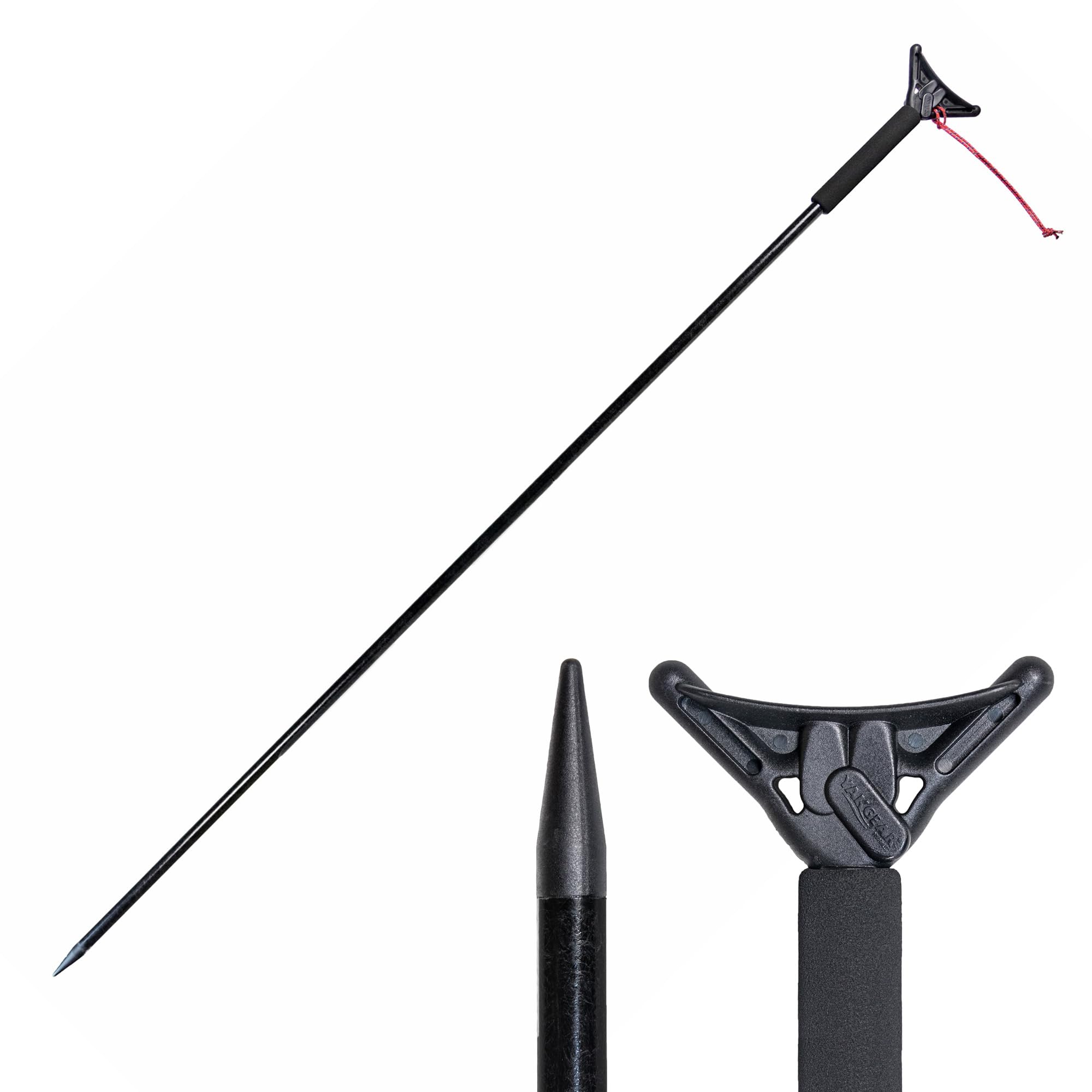 YakGear 01-0079 YakStick Mud Anchor with Mudfoot - 6.5', Black