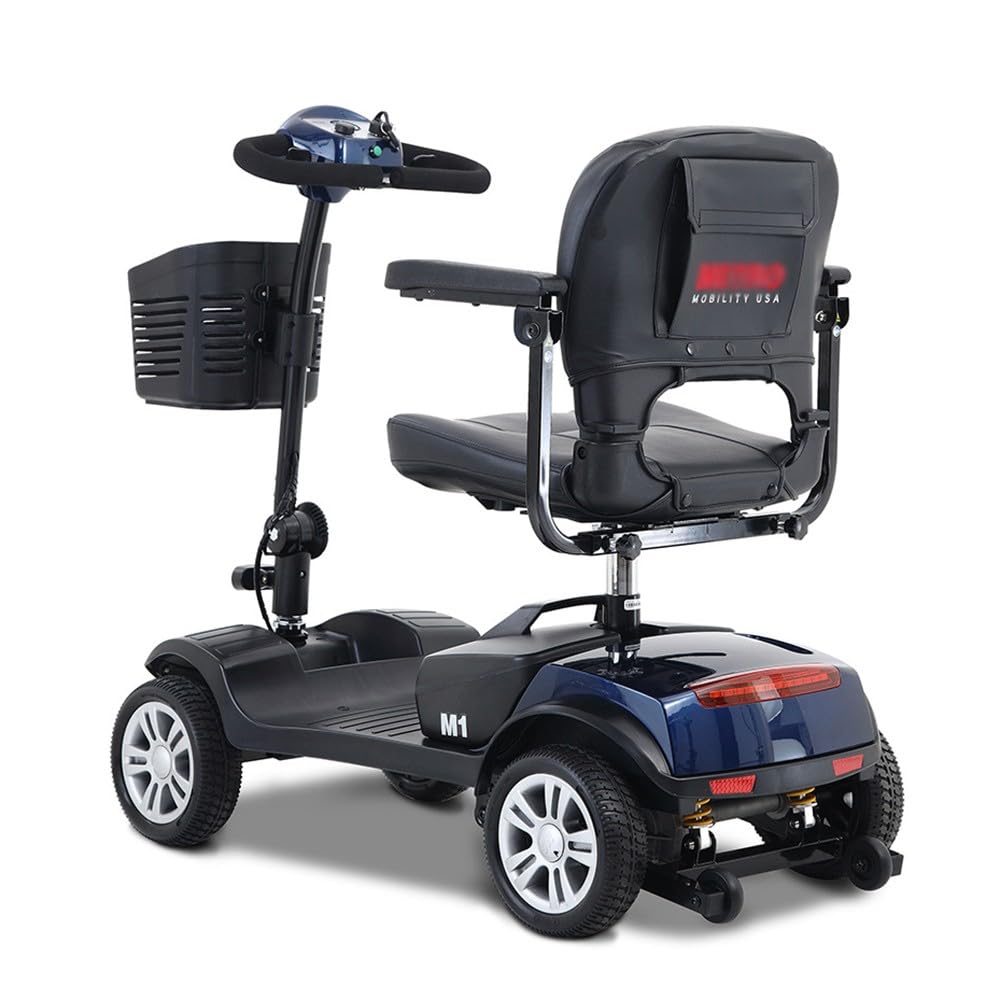 Moto Elettrica per Disabili, Scooter Elettrico per Mobilità 4 Ruote in Stile retrò per Anziani Disabili 250 W 6 Km/H A