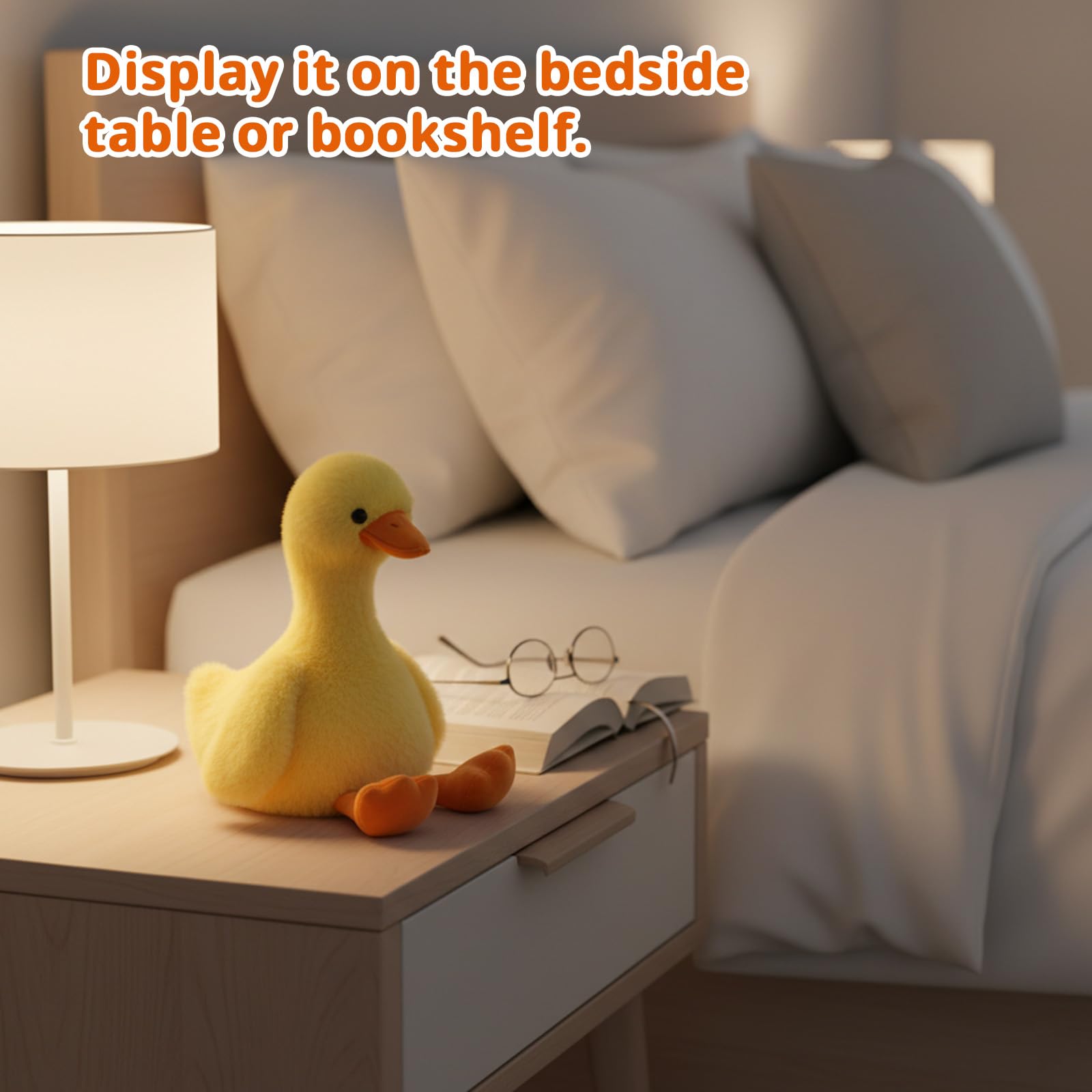 Gubilacrum Duck Teddy Plush Toy, Soft Cuddly Duck Plush, 25cm European Mink Plush Duck - Image 4