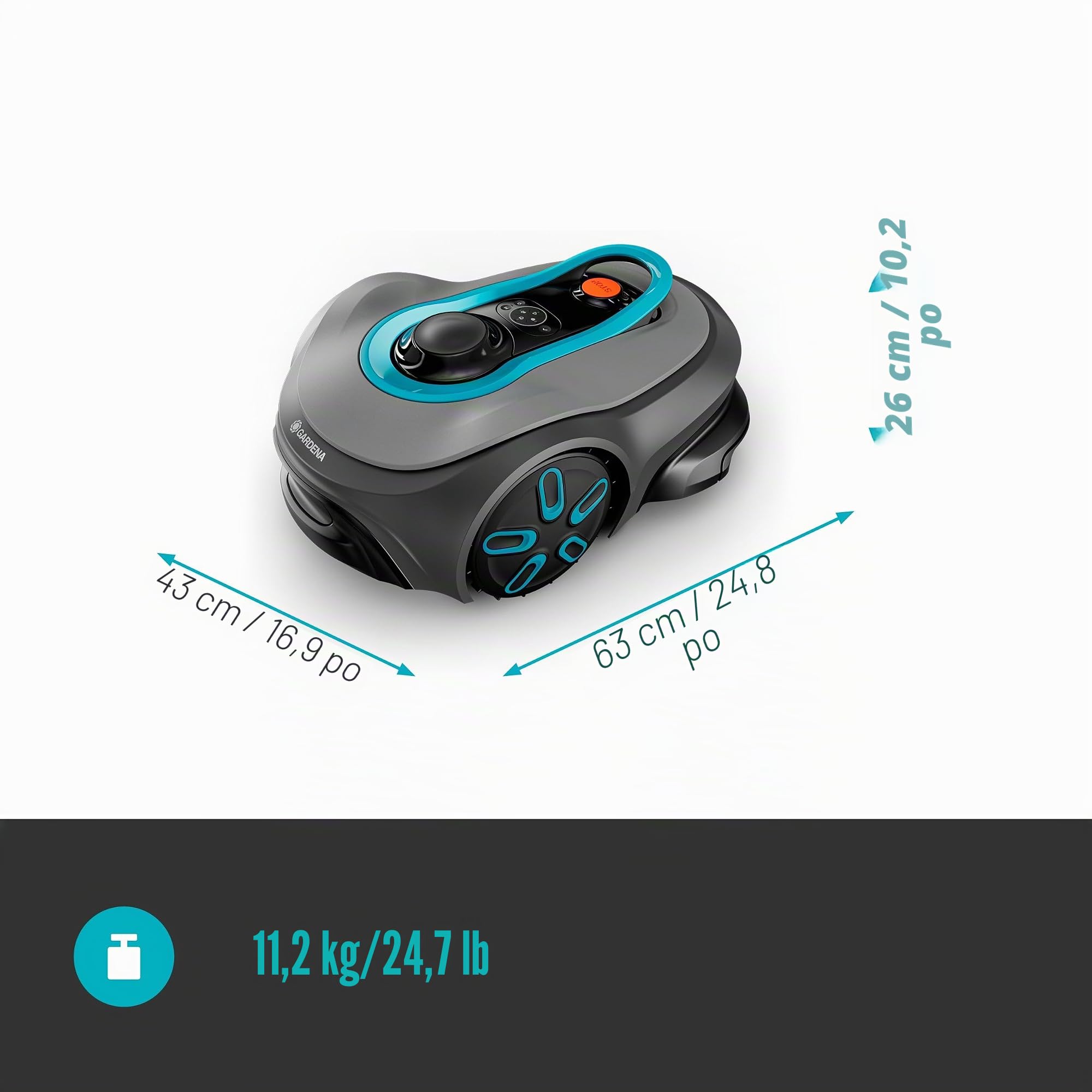 Gardena Smart SILENO Free Set 600 m² Robot Tondeuse, sans Fil, pour pelouses jusqu'à 600 m², Lona Intelligence, sans Fil périphérique, Fonctionnement Silencieux (19921-26)