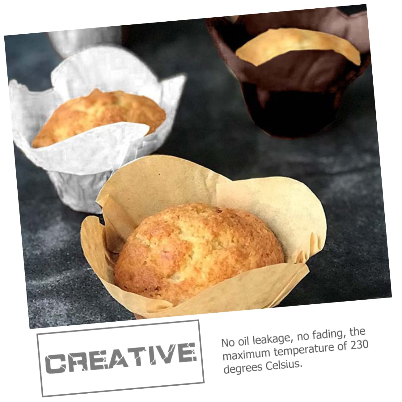 Zerodeko 400pièces Caissettes à Papier Moules à Muffins De Moyenne Style Lotus Idéales Pour Célébrations Et Pâtisseries
