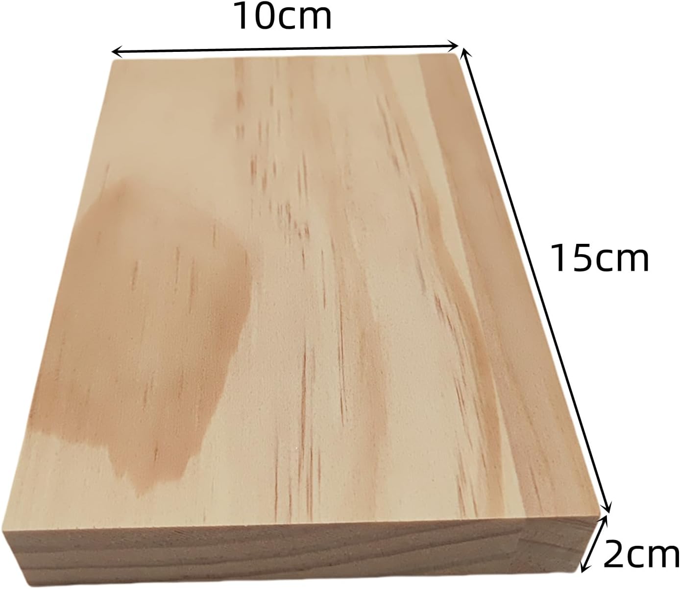 8PCS Rectangle Wood Boards Unfinished Wood Blocks for Crafting, 6x4x0.8in Blank Whittling Wooden Blocks for Wood Carving,Painting & Burning