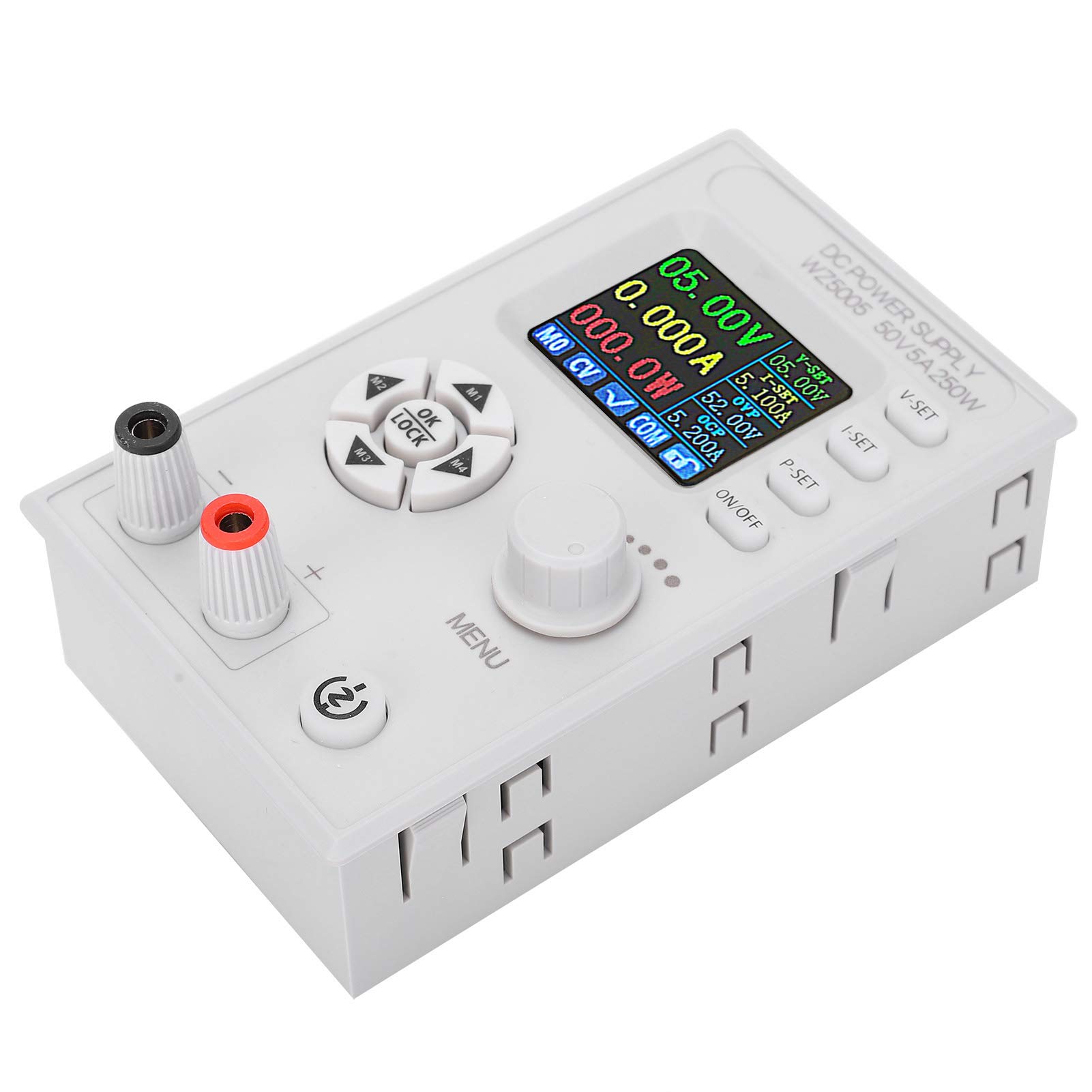 SIXRUN Fuente de Alimentación Regulada por CC Control Digital Ajustable para Equipos de Laboratorio LCD Compacto de 1,8" ABS Ligero 1 Unidad