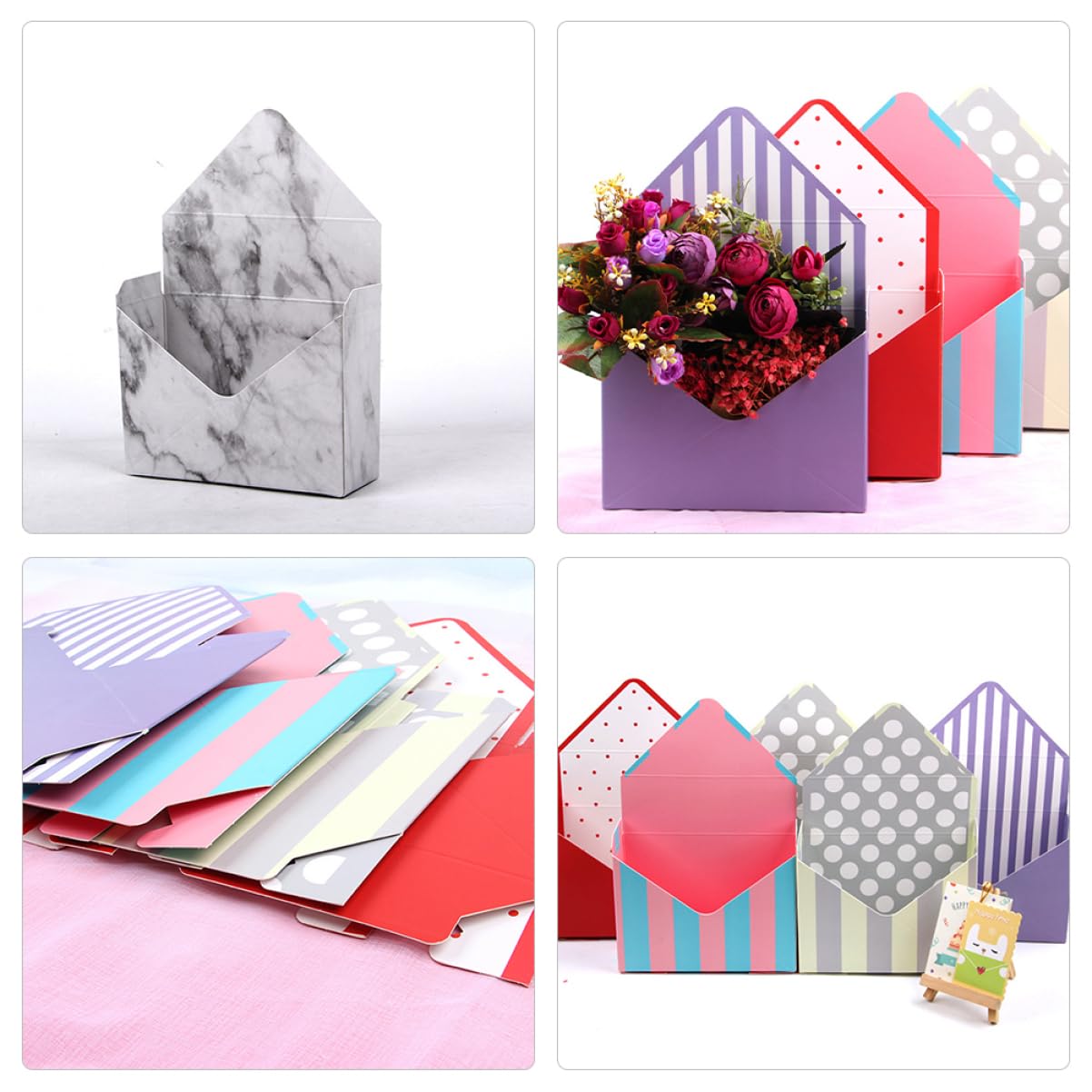 FOMIYES 2 Juegos Caja De Flores Decoración De Flores Alambre Floral Decoración Casa Cajas Plegables Soporte Para Envolver Material De Embalaje De Papel 10 Uds * 2