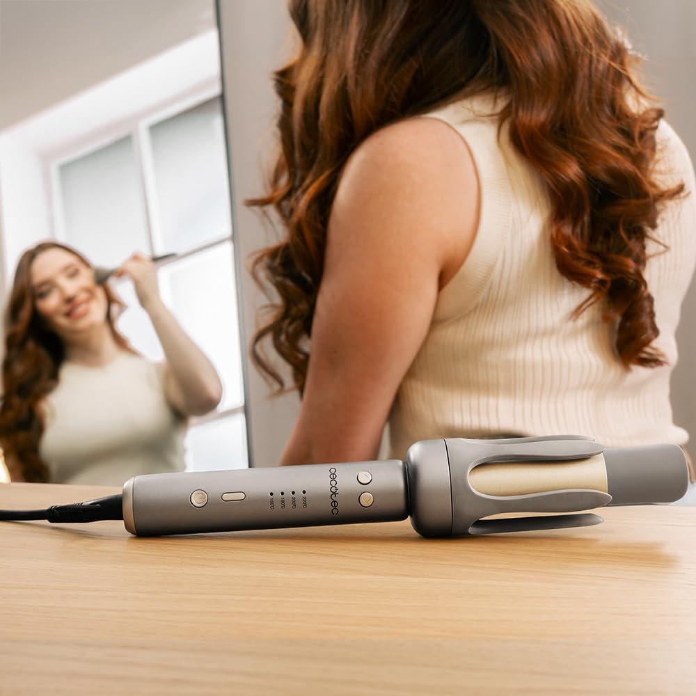 Cecotec SurfCare Magic Waves Style Rizador de Pelo Automático 41W 32mm 4 Temperaturas Ajustables Cerámica Turmalina
