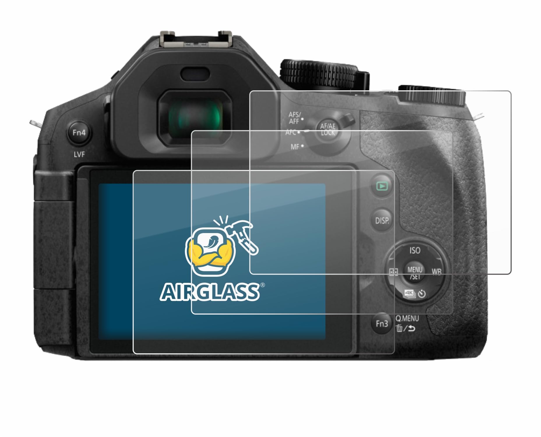 Brotect AirGlass Vetro Ibrido 9H Per Panasonic Lumix DMC-FZ300 – 3 Pellicole Anti-Graffio, Ultra-sottili E Anti-Impronta