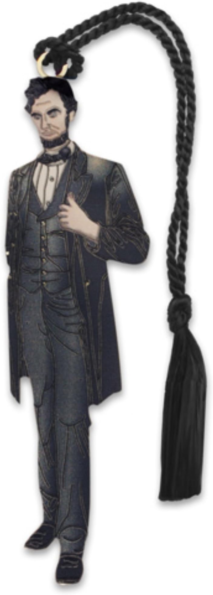 David Howell & CompanyAbraham Lincoln Metal Bookmark Silver Plated Brass Giclee Print 3 1/2 Inches