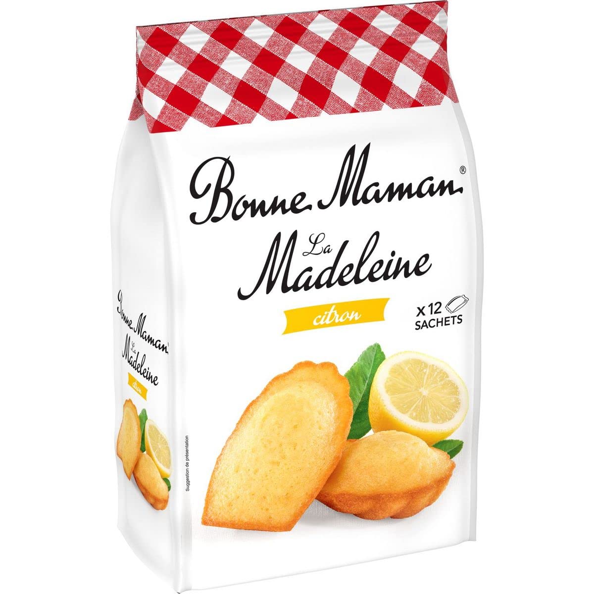 Lote de 6 unidades *** BUENA MAMAN Madeleines de limón, 12 magdalenas de 300 g, un tamaño de cartón de 6 unidades. ***
