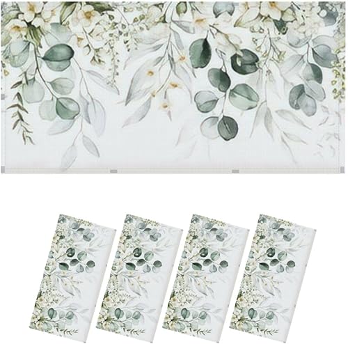 Paquete de 4 cubiertas de luz fluorescente para luz de techo, patrón floral de primavera Ditsy Flowers para impresión textil, patrón de moda,