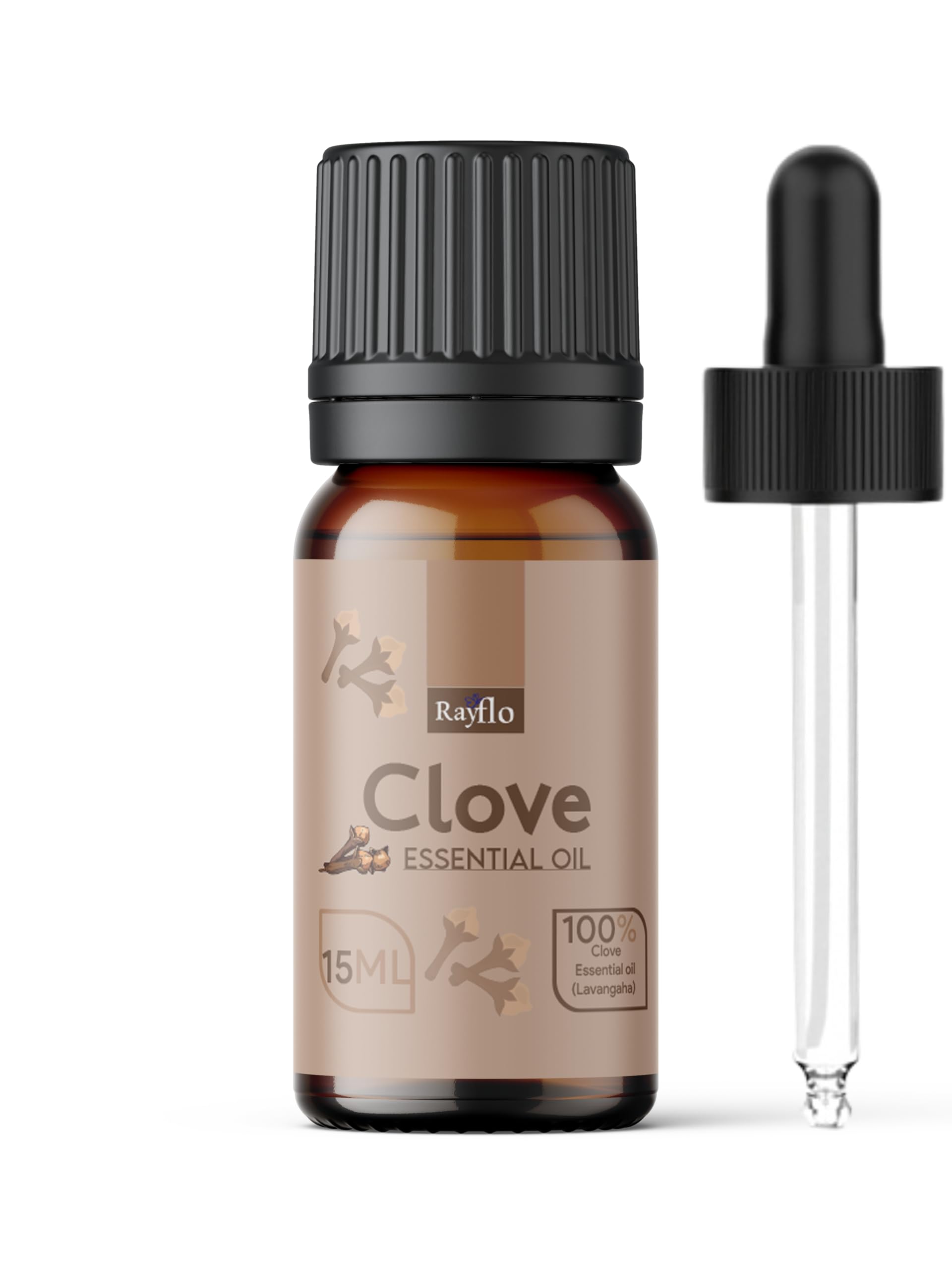 Rayflo Clove Essential Oil 15 ml for Teeth & Gum Care, Skin Care, Hair Care and Diffuser - Undiluted, Pure & Natural with Glass Dropper. (15 ml (pack of 1) (B0D7HR9X3W) Amazon Price History, Amazon Price Tracker