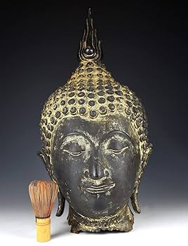 仏教美術 大判印刷物 Amazon.co.jp: 蔵A1099暹羅（タイ）仏教美術 特大仏頭 45cm